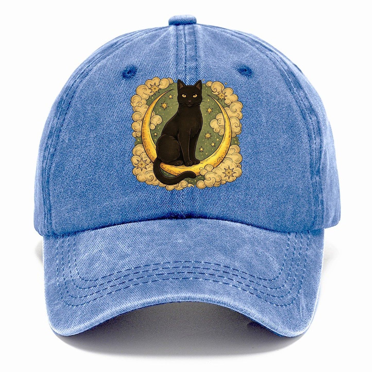 Crescent Black Cat Classic Cap – Summer Sky