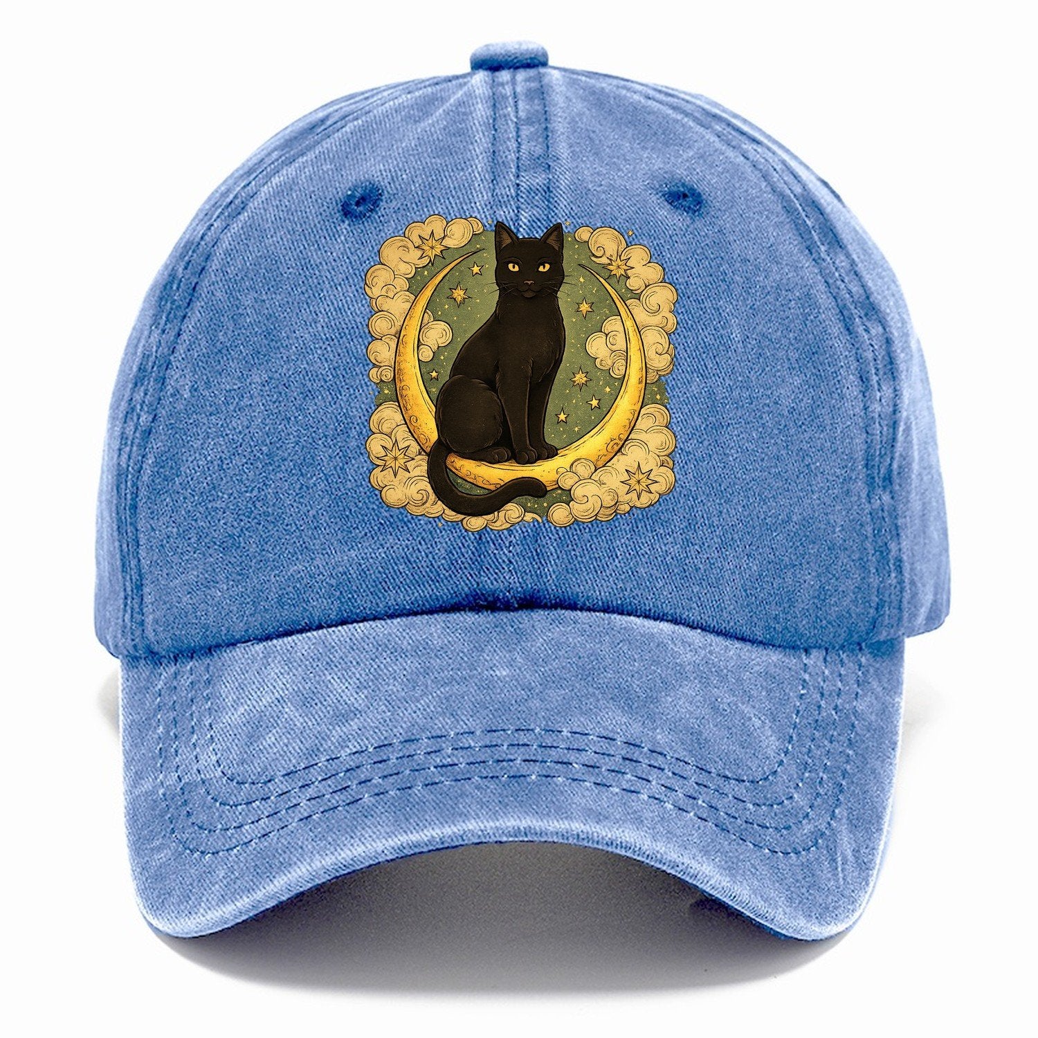 Crescent Black Cat Classic Cap – Summer Sky