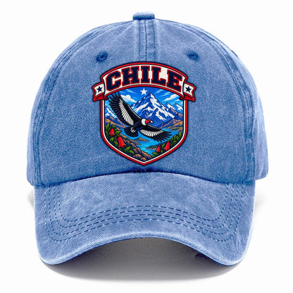 Chile Retro Badge Country Logos Classic Cap – Summer Sky