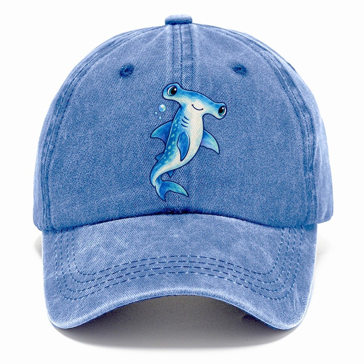 Hammerhead Shark Upward Swim Sea Sprite Classic Cap – Summer Sky