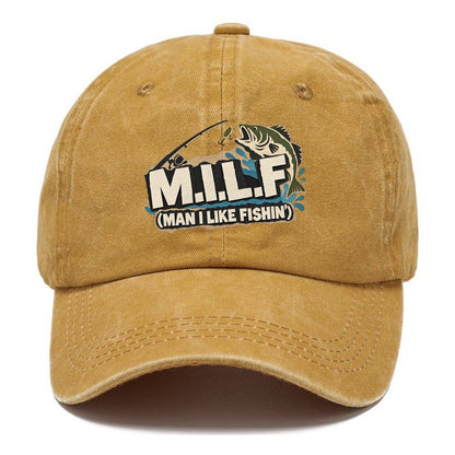 M.I.L.L.F. Man I Like Fishin' Classic Cap – Golden Harvest