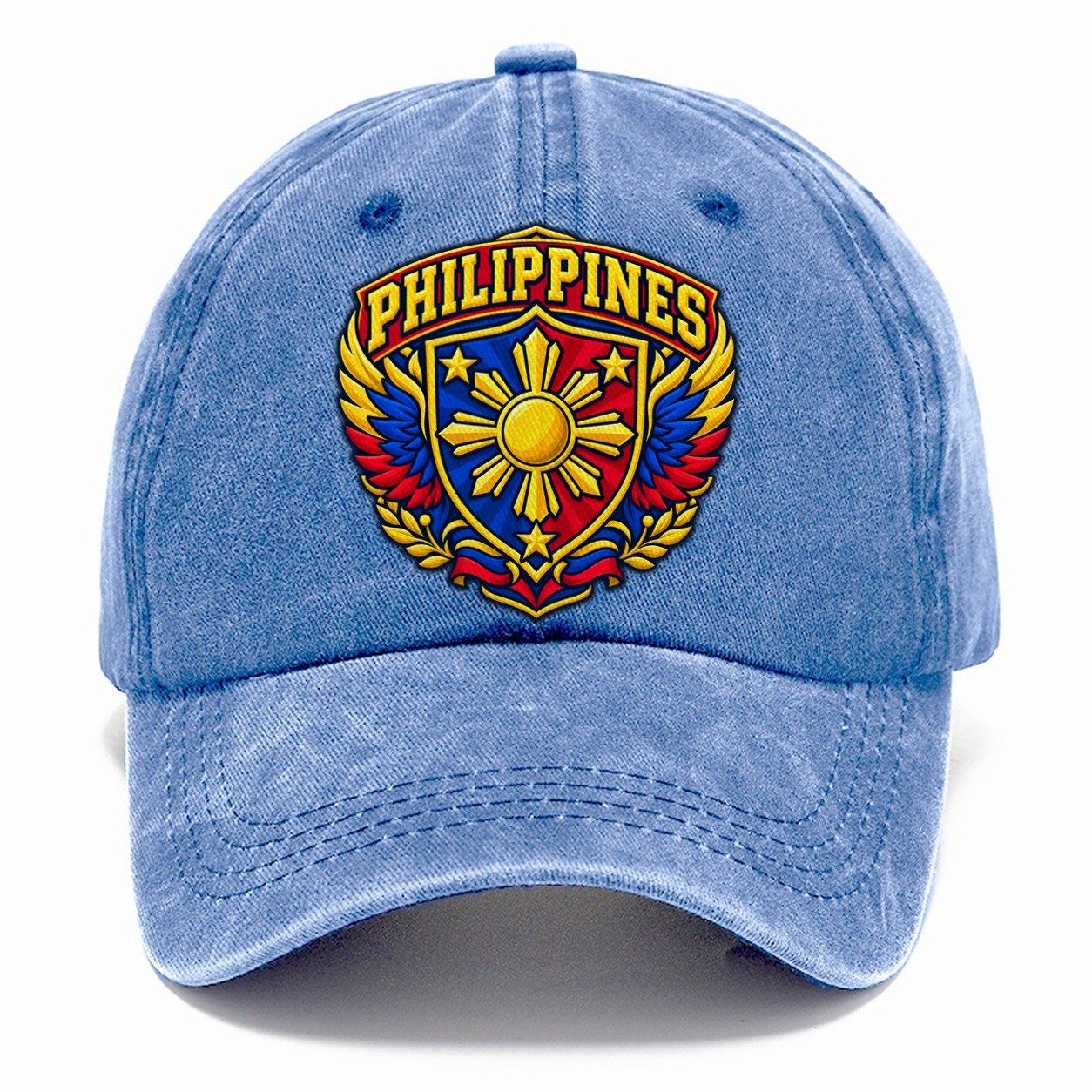 Philippines Retro Badge Country Logos Classic Cap – Summer Sky
