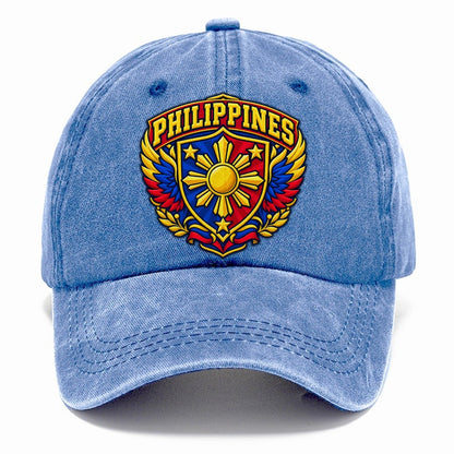 Philippines Retro Badge Country Logos Classic Cap – Summer Sky