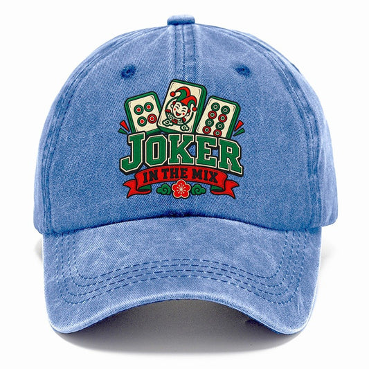 Joker In The Mix Mahjong Game Night Classic Cap – Summer Sky