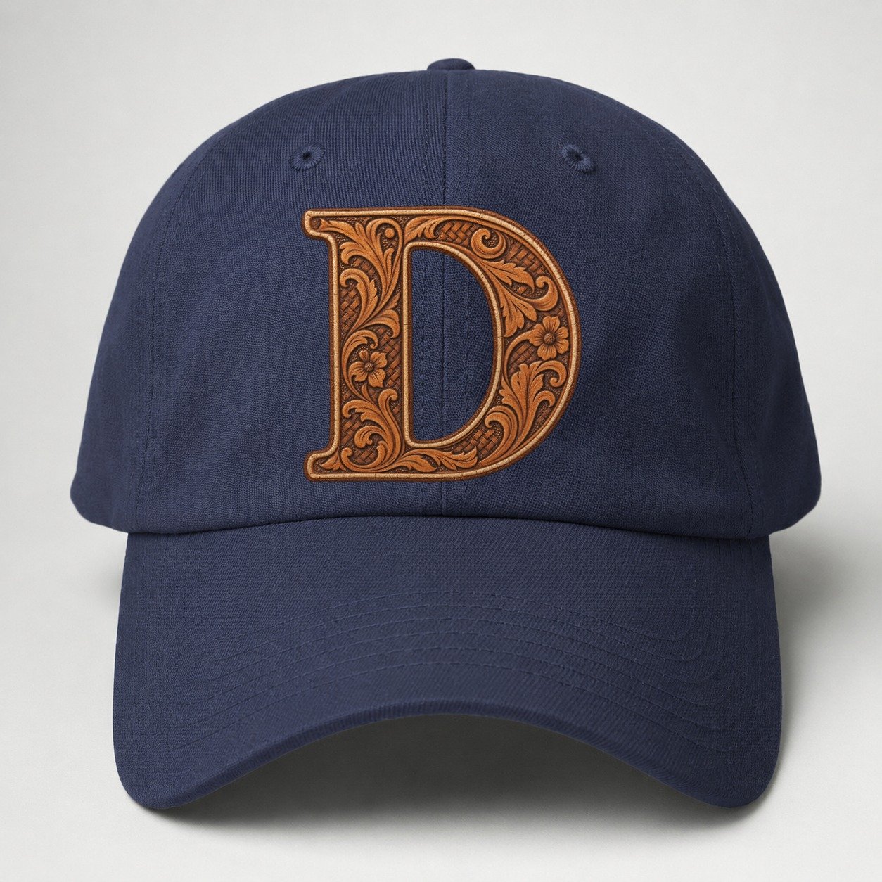 Tooled Leather D Monogram Baseball Cap – Twilight Navy