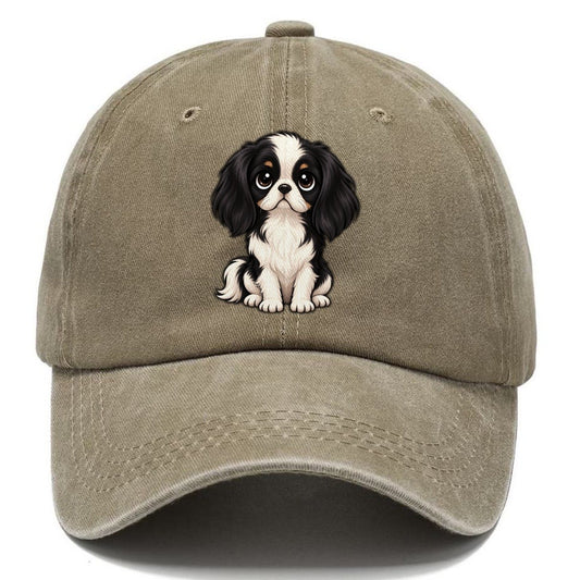 Japanese Chin Sitting Sweetheart Classic Cap – Warm Sand