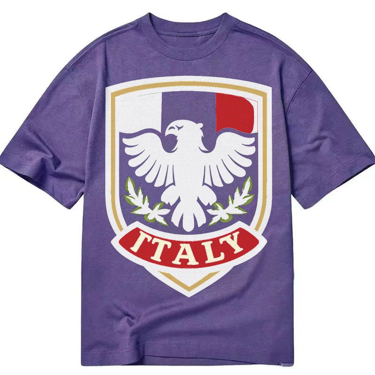 Italy Tricolor Logo Classic T-shirt – Purple