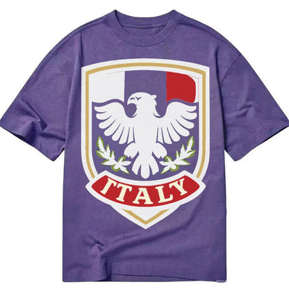 Italy Tricolor Logo Classic T-shirt – Purple