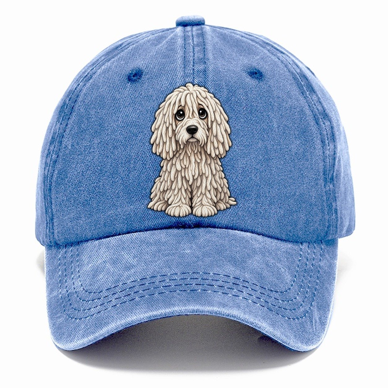 Komondor Sitting Sweetheart Classic Cap – Summer Sky