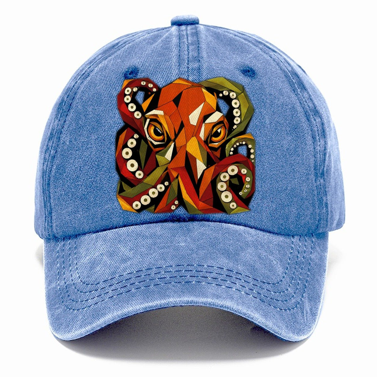 Octopus Face Tentacles Classic Cap – Summer Sky