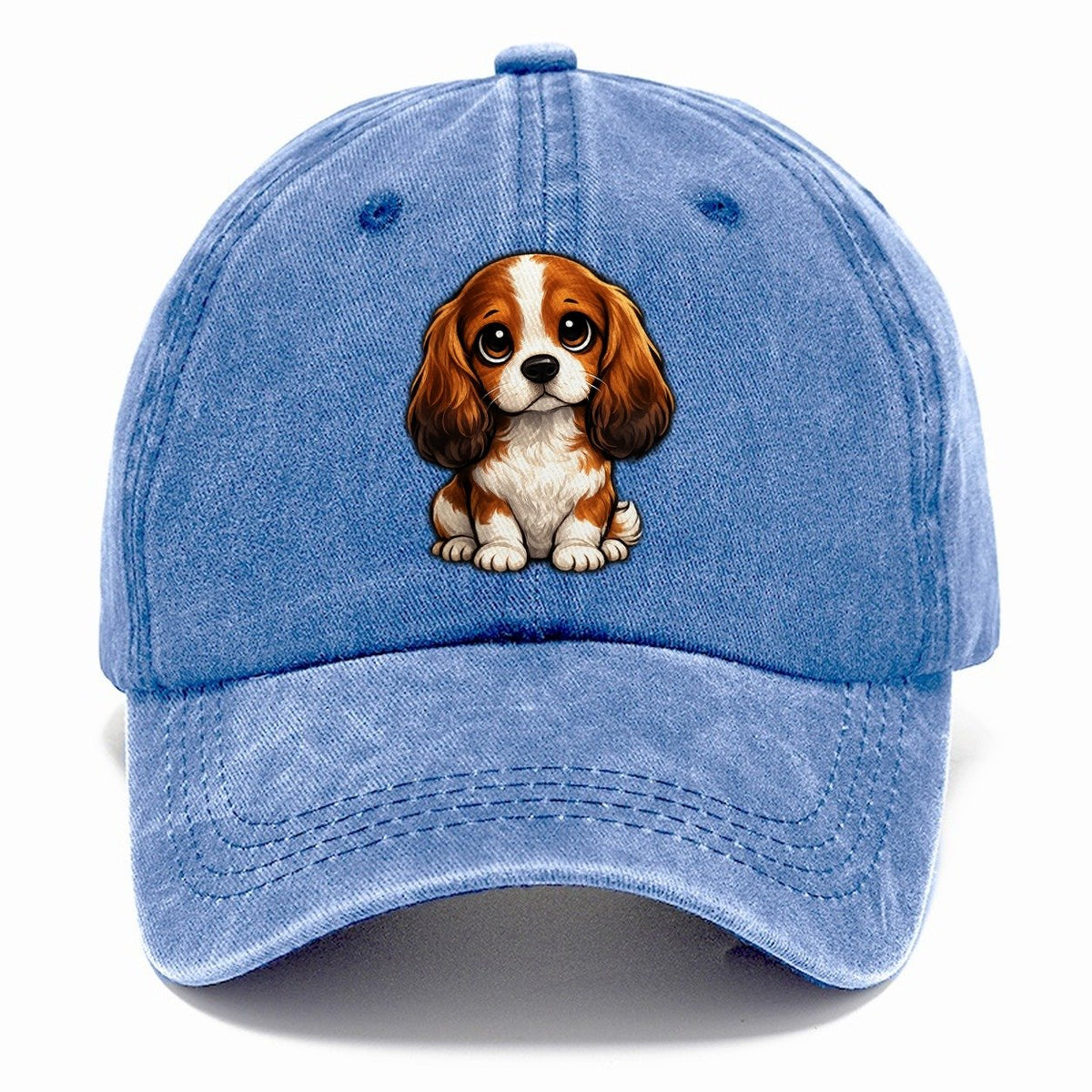 Cavalier King Charles Spaniel Sitting Sweetheart Classic Cap – Summer Sky