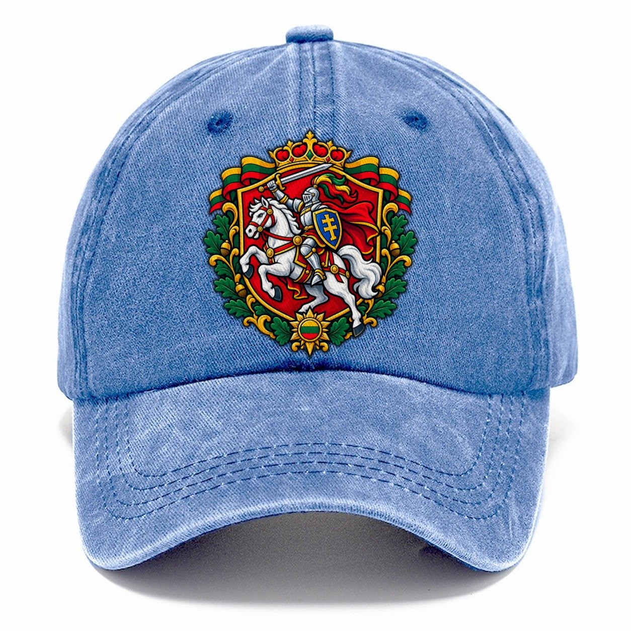 Lithuania Heraldic Crest Country Logos Classic Cap – Summer Sky