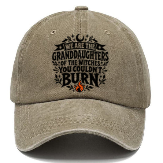 Granddaughters Of The Witches Slogan Witch Magic Classic Cap – Warm Sand