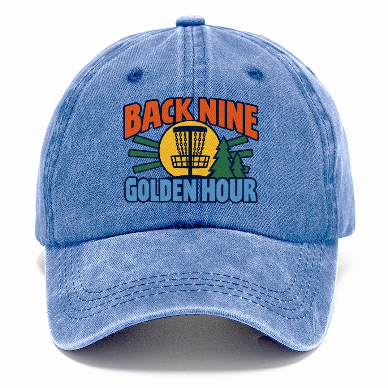 Back Nine Golden Hour Disc Golf Classic Cap – Summer Sky