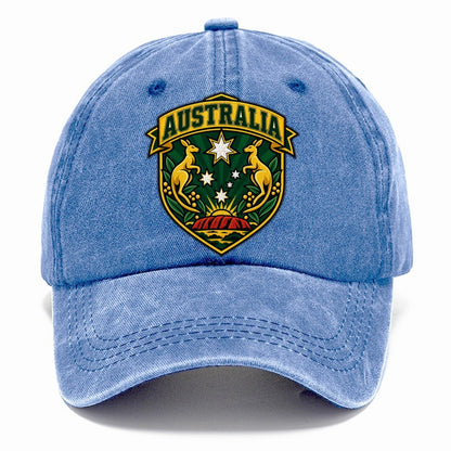 Australia Retro Badge Country Logos Classic Cap – Summer Sky