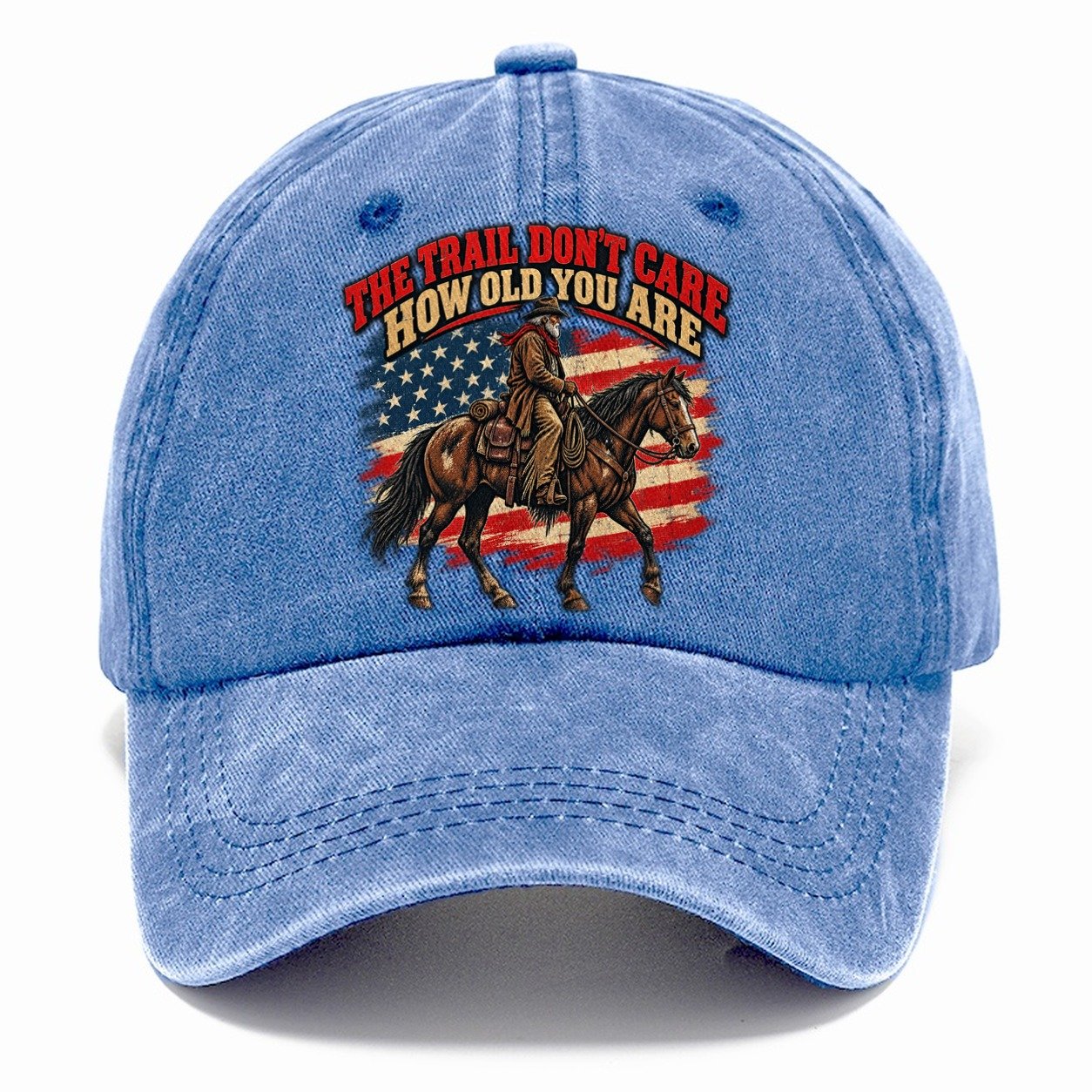 The Trail Don T Care How Old You Are Old Man Strong Classic Cap – Summer Sky