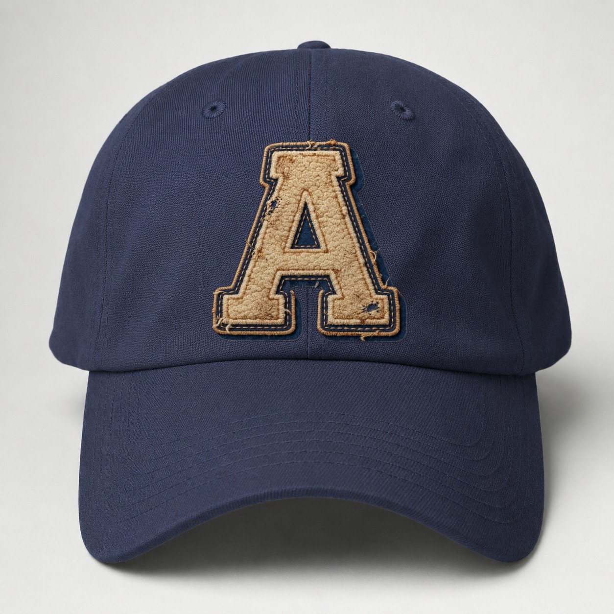 Varsity Chenille A Monogram Baseball Cap – Twilight Navy