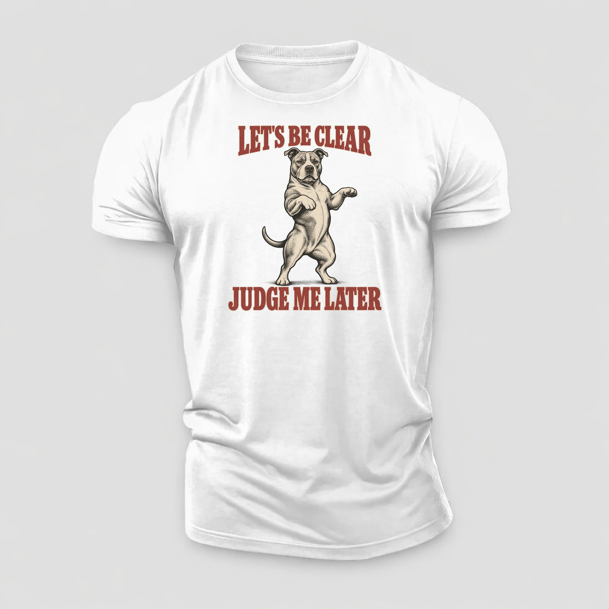American Staffordshire Terrier Dog Declarations Cotton T-Shirt – White