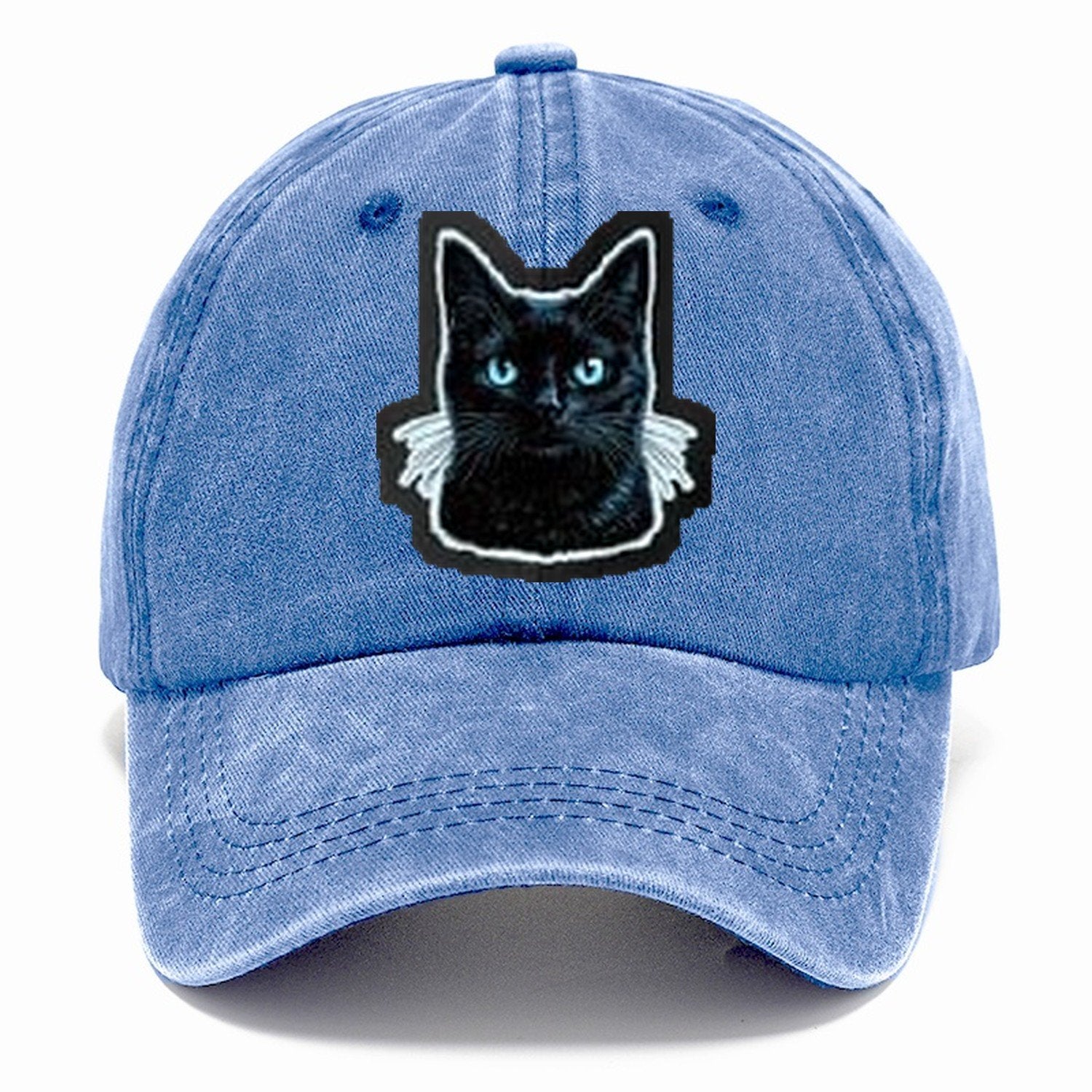 Golden Eyed Black Cat V2 Classic Cap – Summer Sky