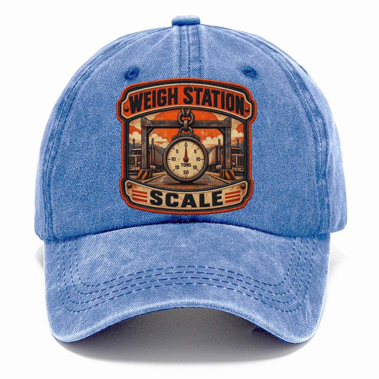 Weigh Station Scale Badge Fishing Club Classic Cap – Summer Sky