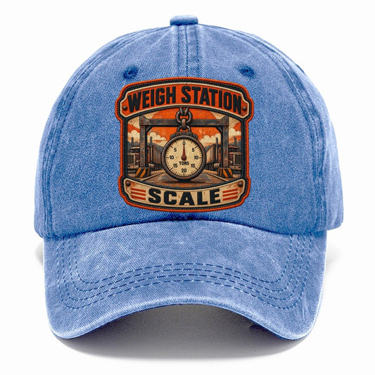Weigh Station Scale Badge Fishing Club Classic Cap – Summer Sky