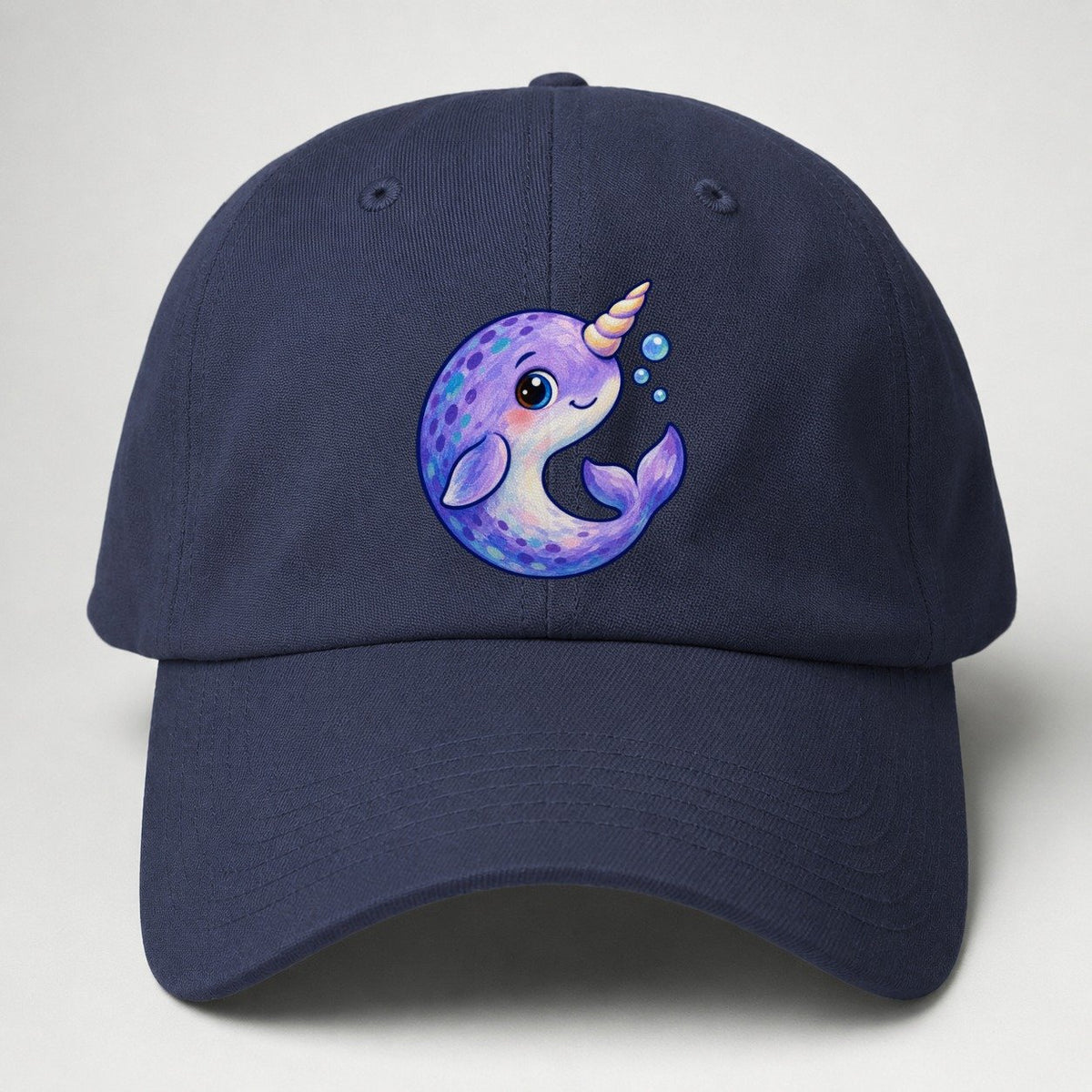 Narwhal Crescent Curl Sea Sprite Baseball Cap – Twilight Navy
