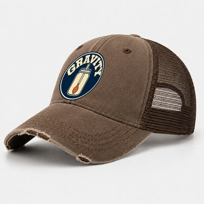 Gravity Reading Washed Trucker Hat – Coffee