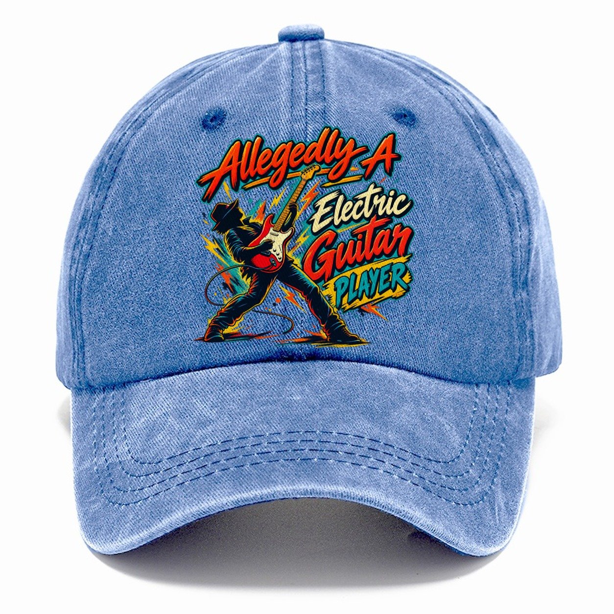 Allegedly A Electric Guitar Player Music Instruments Classic Cap – Summer Sky