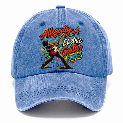 Allegedly A Electric Guitar Player Music Instruments Classic Cap – Summer Sky