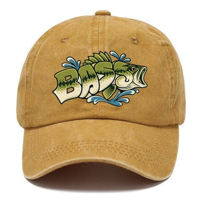 Bass Fish Lettering Classic Cap – Golden Harvest