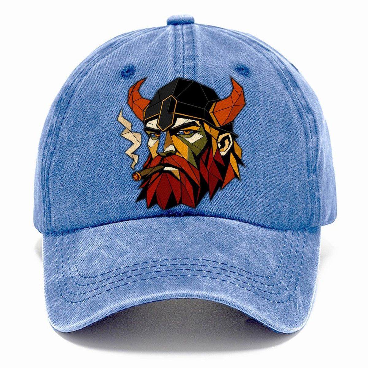 Viking Warrior Portrait Classic Cap – Summer Sky