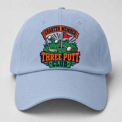 Three Putt Club Golf Life Baseball Cap – Light Blue