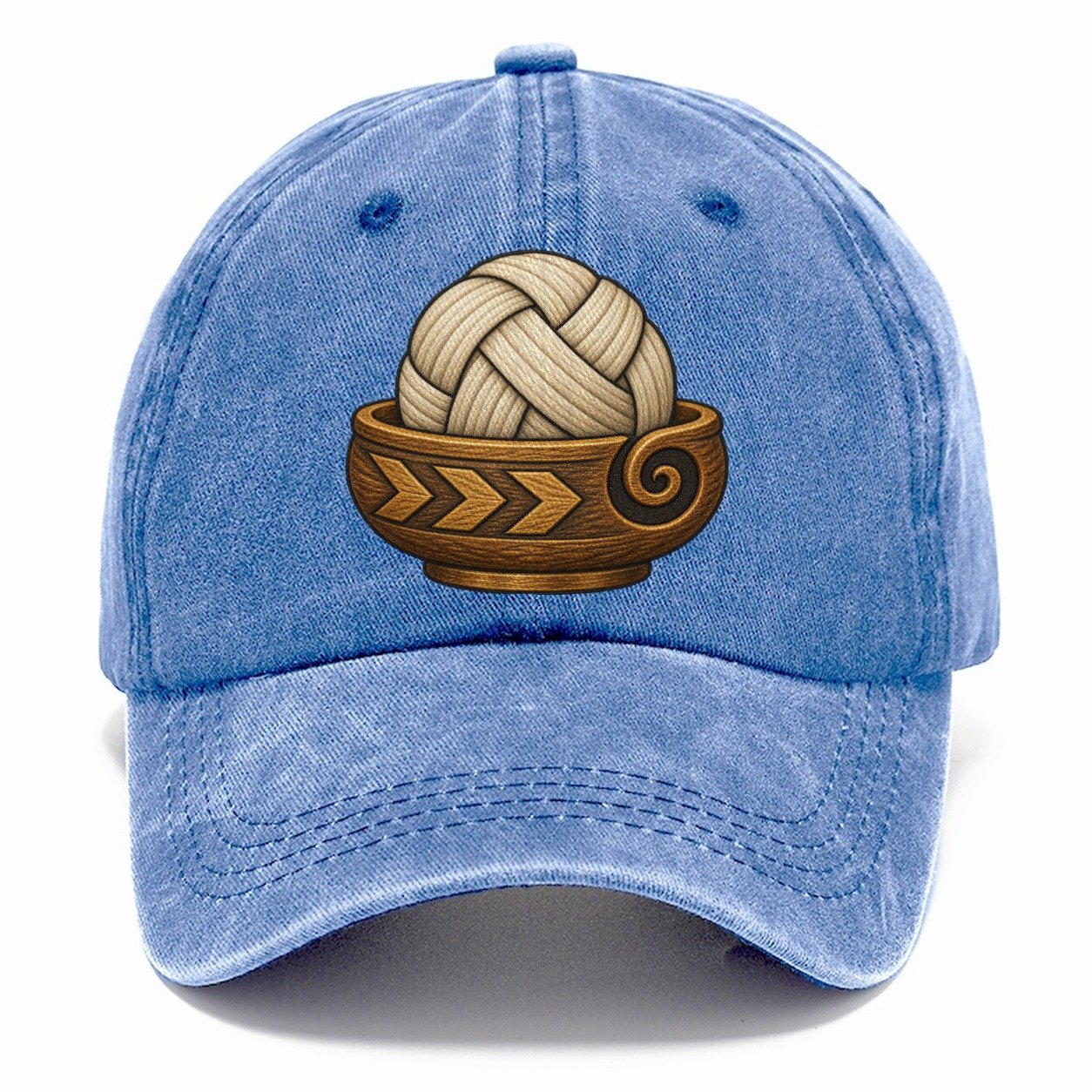 Carved Yarn Bowl Yarn Crafts Classic Cap – Summer Sky