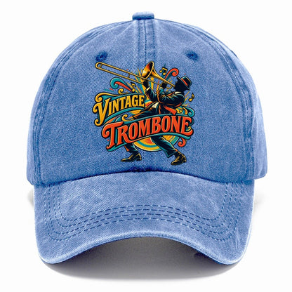 Vintage Trombone Music Instruments Classic Cap – Summer Sky