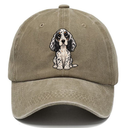 English Setter Sitting Sweetheart Classic Cap – Warm Sand
