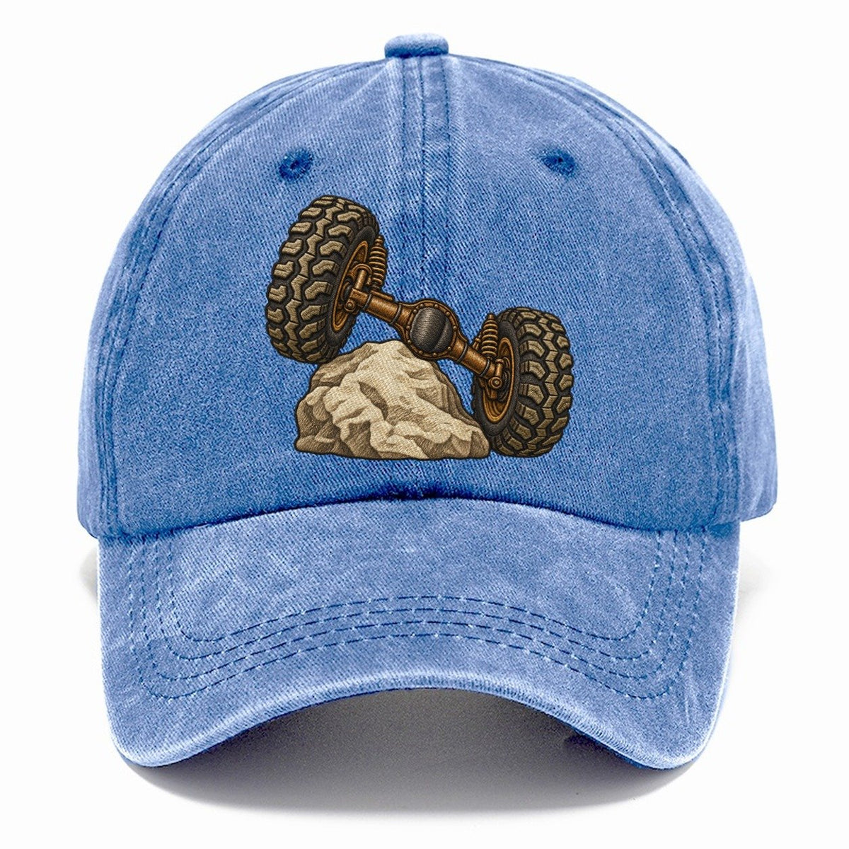 Articulated Axle Over A Rock Off Roading And Overlanding Classic Cap – Summer Sky