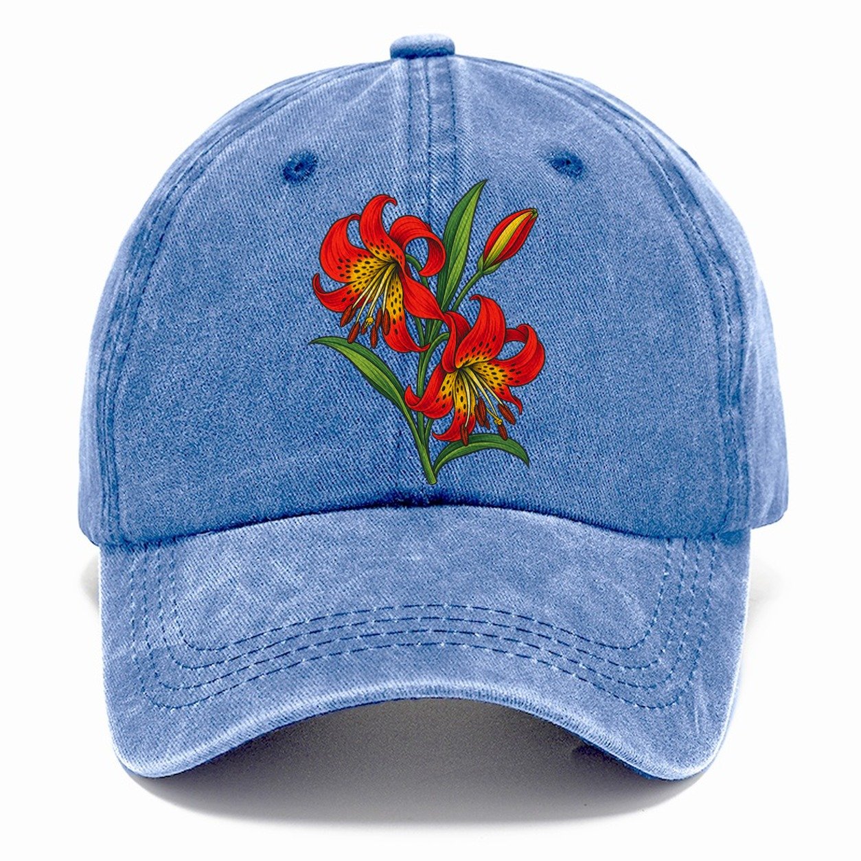 Saskatchewan Western Red Lily Canada Cultural Icons Classic Cap – Summer Sky
