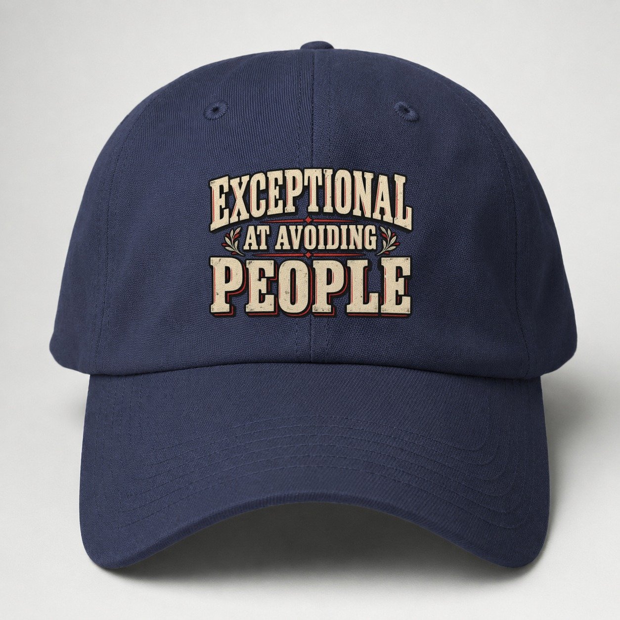 Exceptional At Avoiding People American Wit Baseball Cap – Twilight Navy