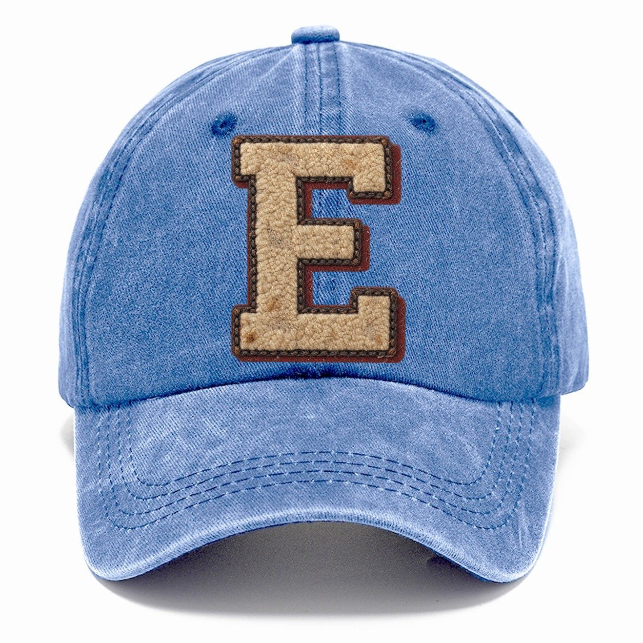 Varsity Chenille E Monogram Classic Cap – Summer Sky