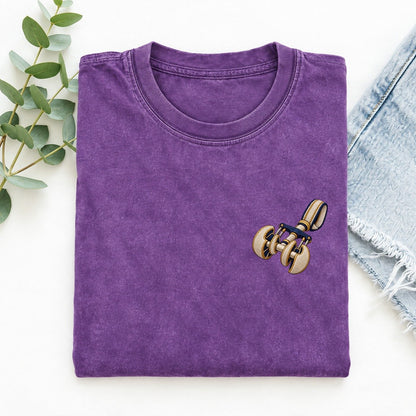 Climbing Cam Four Lobes Left Chest Thread Signatures II Left Chest Vintage T-shirt – Purple