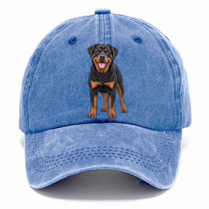 Rottweiler Standing Top Breeds Classic Cap – Summer Sky
