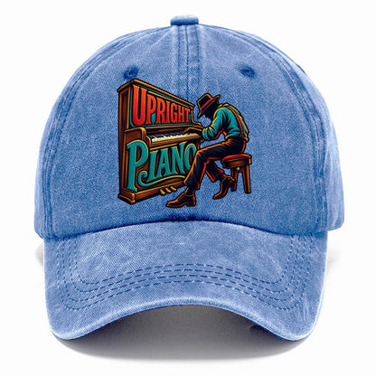 Upright Piano Wordmark Music Instruments Classic Cap – Summer Sky