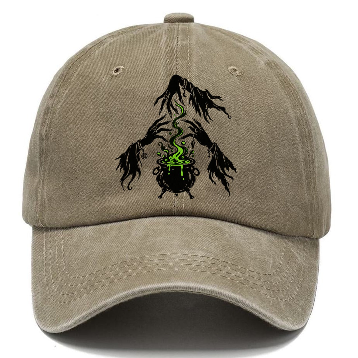 The Coven Protects Witch Magic Classic Cap – Warm Sand
