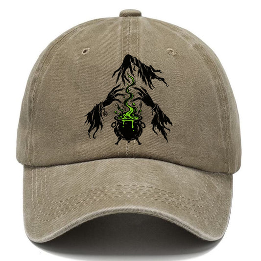 The Coven Protects Witch Magic Classic Cap – Warm Sand