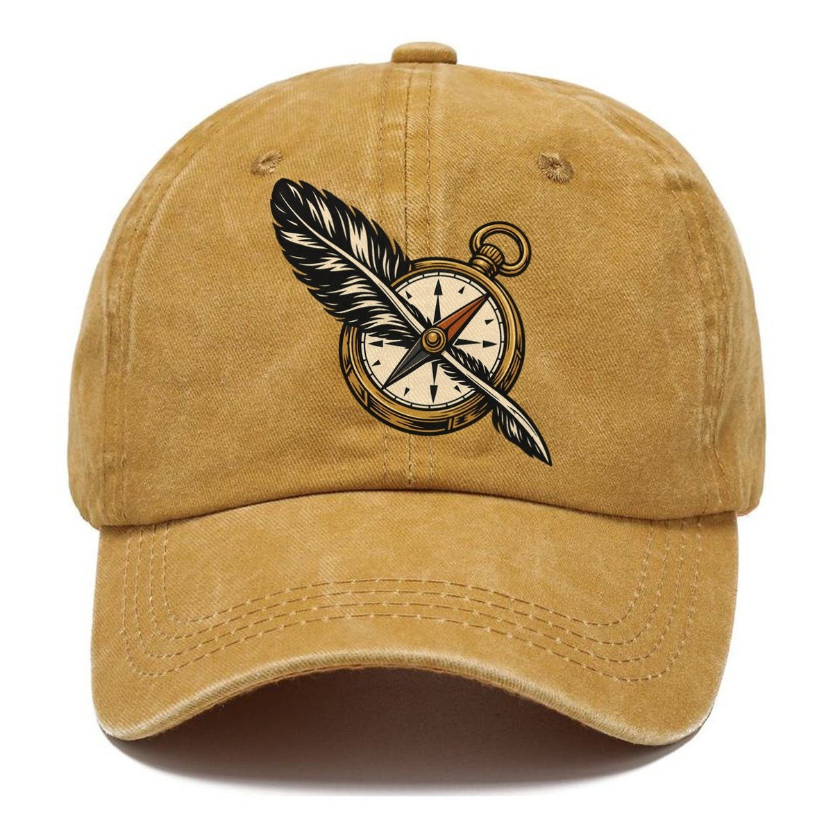 Raven Feather Compass Sundown Familiars Classic Cap – Golden Harvest