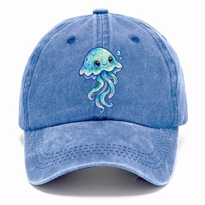 Jellyfish Upward Drift Sea Sprite Classic Cap – Summer Sky