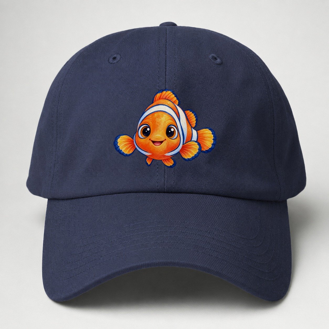 Clownfish Symmetric Hello Sea Sprite Baseball Cap – Twilight Navy