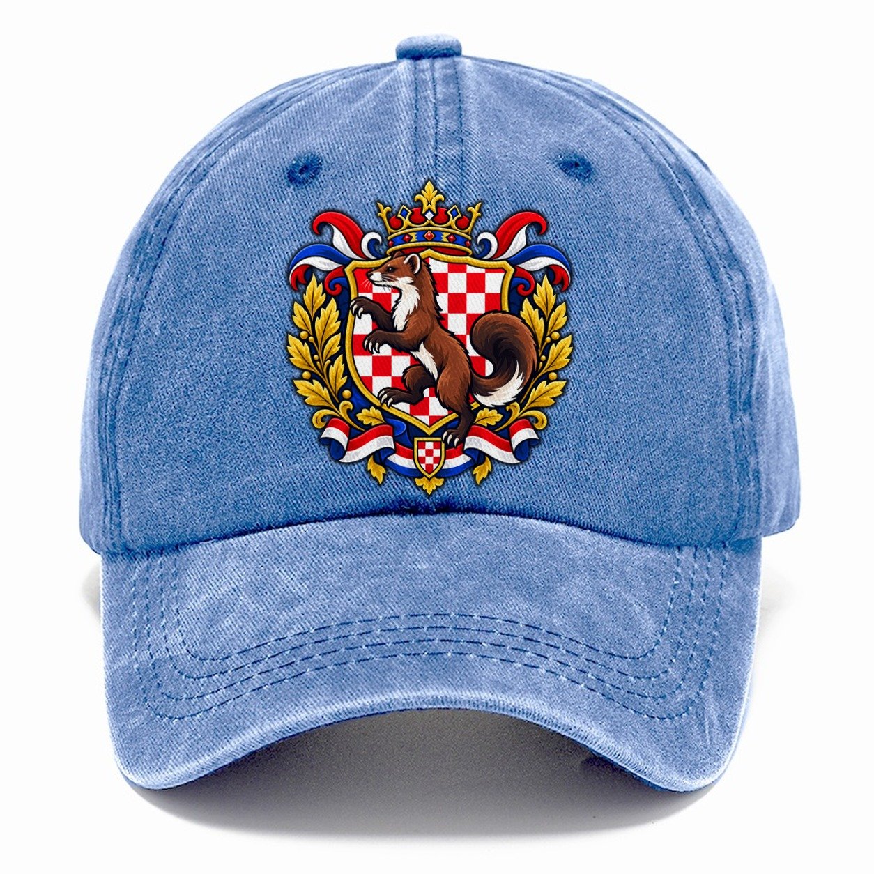 Croatia Heraldic Crest Country Logos Classic Cap – Summer Sky