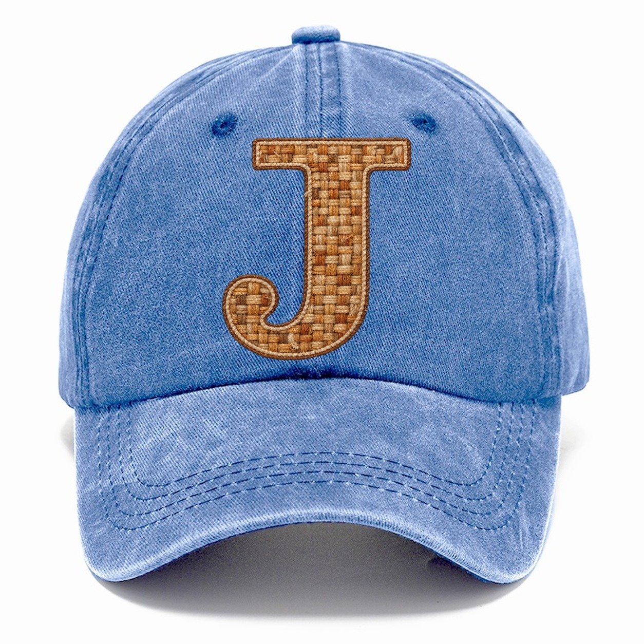 Woven Tweed J Monogram Classic Cap – Summer Sky