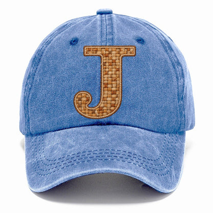 Woven Tweed J Monogram Classic Cap – Summer Sky